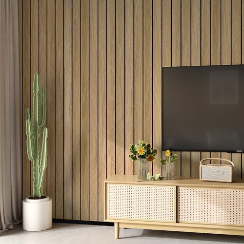 Brown Wood Panels for Wall 3D Wood Slat Wall Paneling Acoustic - Image 5