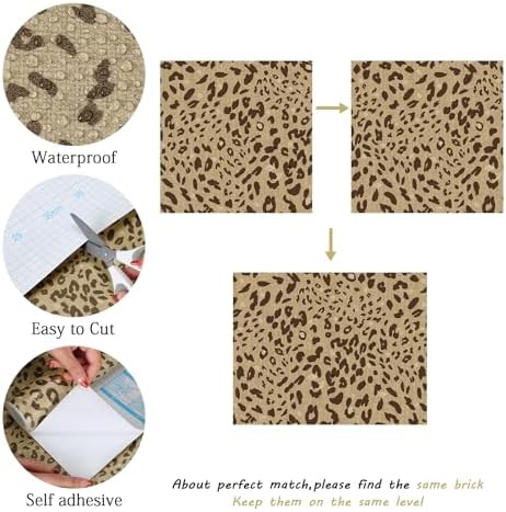 Leopard Print Peel and Stick Wallpaper Animal Pattern Removable Wall Covering - Image 4