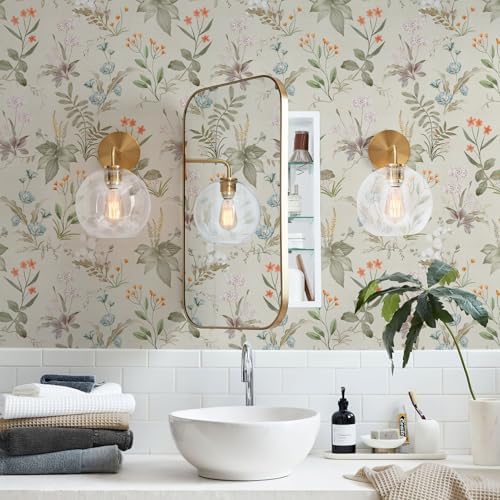 Simon&Siff Vintage Floral Peel and Stick Wallpaper 17.3" x 480" by SimonSiff