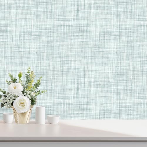 Light Green Grasscloth Wallpaper Peel and Stick Wallpaper Texture Contact Paper by Qianglive