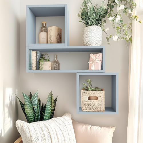 Kaboon Cube Floating Shelves Set2, Display Shelves Wall Mount 7.75" D x 12.5" W - Image 6