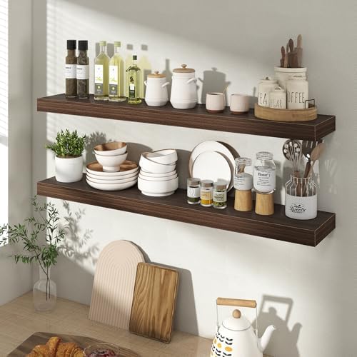 Acovy 36 Inch Floating Shelves for Wall 2 Pack, Wall Mounted Floating Shelf - Image 2