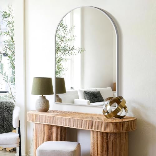 FICTOR 26" x 38" Arched Bathroom Vanity Mirror - Image 5