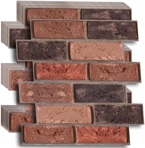 3D Faux Brick Wall Panels, Self-Adhesive Waterproof by Stunningwallpanels
