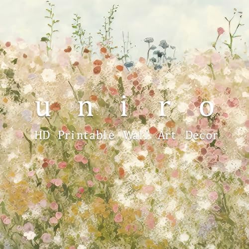 uniro Wildflower Field Vintage Canvas Wall Art - Image 6