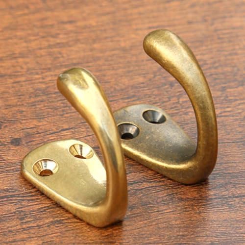 RZDEAL 3PCS Antique Brass Coat and Hat Hook Brass Classico Wall Hanging - Image 3
