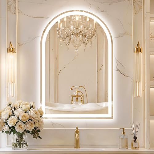 Arched LED Bathroom Mirror by FICTOR