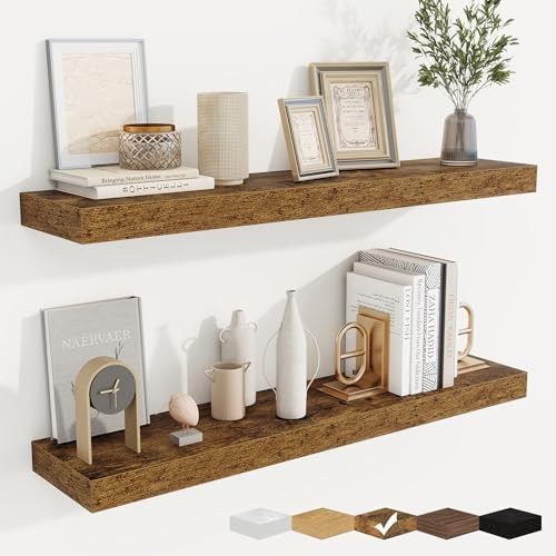 Floating Shelves for Wall, Wall Mounted Wood Shelves by Fuqing