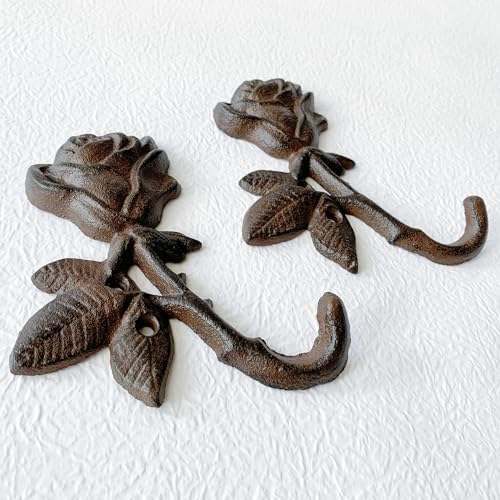Rustic Flower-Shaped Decorative Wall Hook Rack Hangers - Image 4