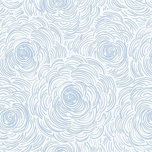 EeeComing Blue Peel and Stick Wallpaper Blue and White Floral Contact Paper by EeeComing