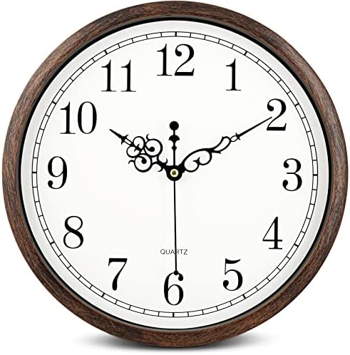Bernhard Products Wall Clock 12 Inch Silent Non Ticking Movement Quality Quartz by BernhardProducts