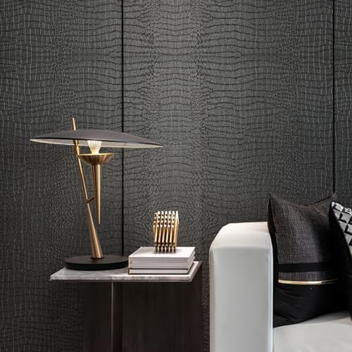 Simon&Siff 36"x120" Wide Black Crocodile Embossed Textured Contact Paper Peel by SimonSiff