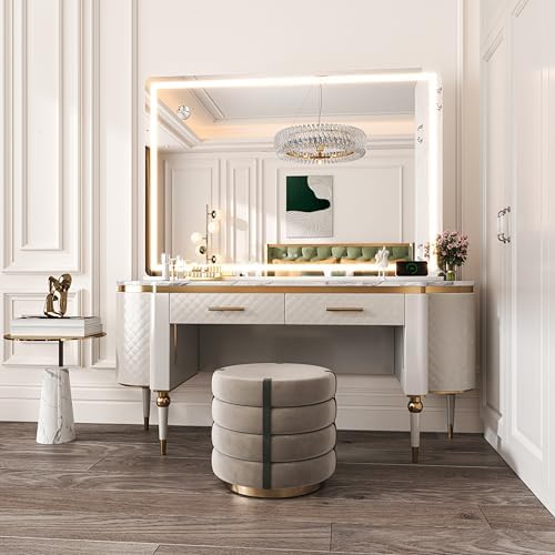 Hasipu Vanity Mirror with Lights, 50.2" x 34" LED Makeup Mirror, Lighted Makeup - Image 6