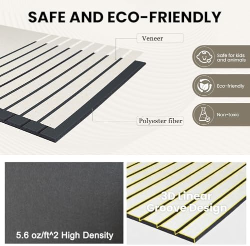 Acoustic Wall Panels 6-Pack 32"x24", Sound Dampening 4x8ft Panels - Image 4