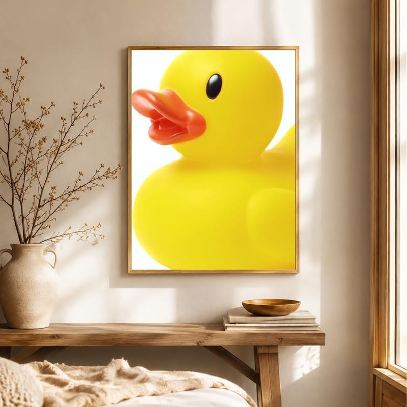 InkFlow Posters Yellow Rubber Duck Canvas Poster - Image 4
