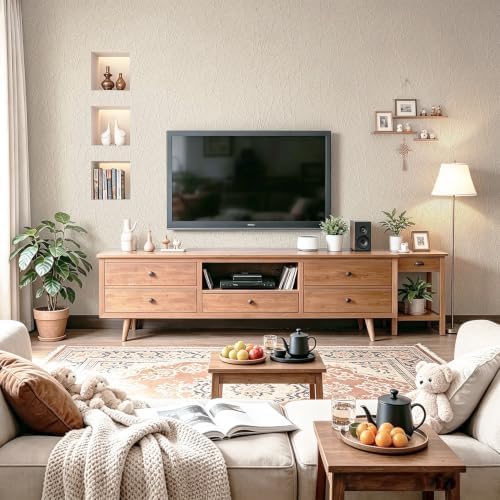 Safiyya Beige 3D Textured Wallpaper Peel and Stick Contact Paper Modern - Image 6