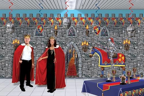 Beistle Stone & Dirt Floor Wall Backdrop, 4’ x 30’ – Medieval Party Decorations - Image 2