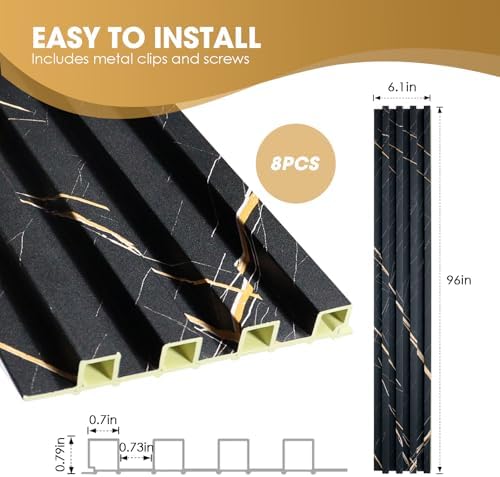OUZUGIE WPC Acoustic Slat Wall Paneling - Image 3
