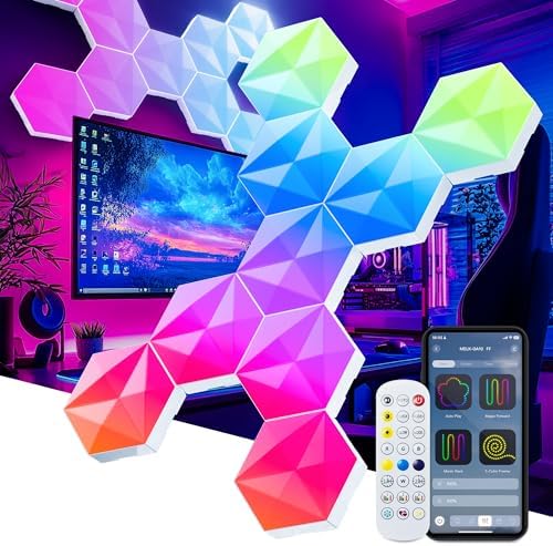 10 Pack Hexagon Led Lights, 110cm Smart Hexagon Light Panels, Hexagon Wall by LPDISPLAY
