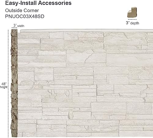 Ekena Millwork 3"W x 3"D x 48"H Universal Outside Corner - Image 2