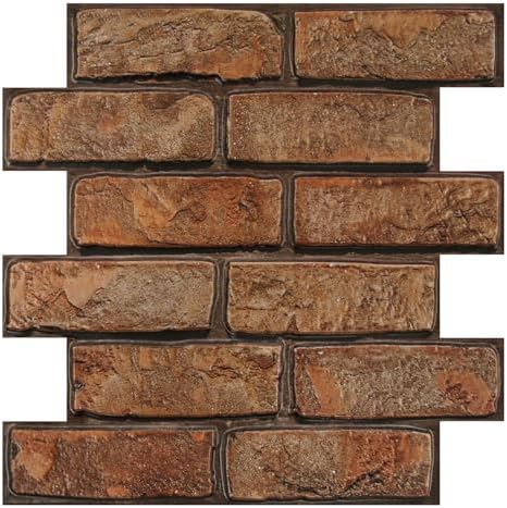 COMSTICKC 3D Peel and Stick Faux Brick Wall Panels by COMSTICKCDECOR