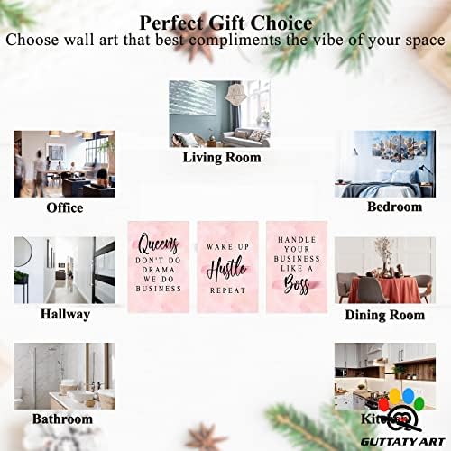 Office Wall Art-3 Panel Motivational Wall Art, Inspirational Quotes Canvas Art - Image 6