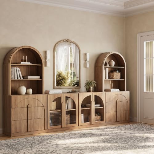 BELLEZE Bijou 126" Wall Unit 6-Piece Modular TV Stand - Image 4