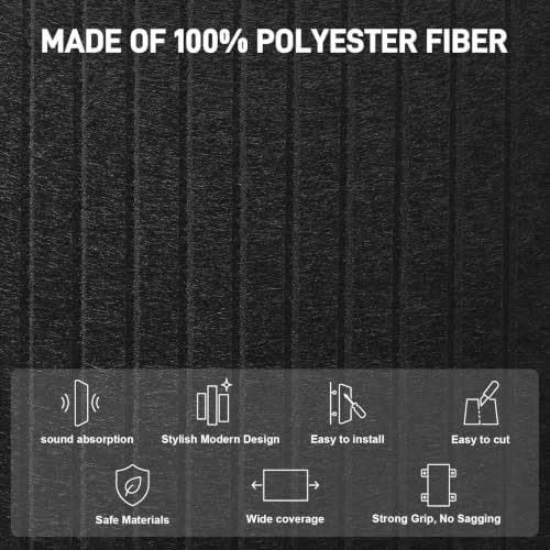 20 PCS Acoustic Wall Panels 47.2"x23.6" Self-Adhesive Sound Absorbing Panels - Image 5