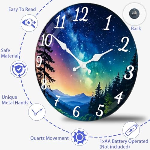 Silent Non Ticking Glass Wall Clock - Image 6