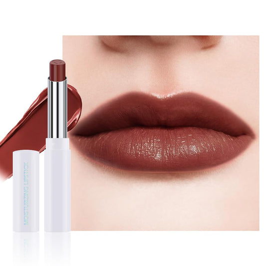 1Pcs Tinted Lip Balm Moisturizing Lipstick – Waterproof Hydrating Matte Lip Balm for Women, Creamy Natural Color Stain for Dry Lips, Soft Matte Finish with Subtle Scent (#05 Deep Cherry Brown)