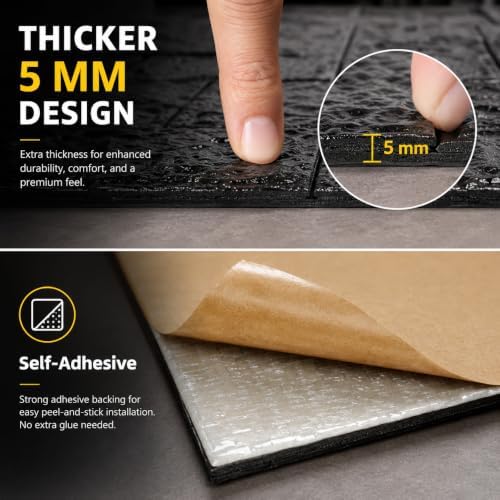 3D Wall Panels Peel and Stick Faux Foam Brick Wallpaper Covering - Image 5