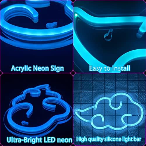 Dleouly Anime Neon Sign, LED Blue Cloud Neon Signs - Image 2