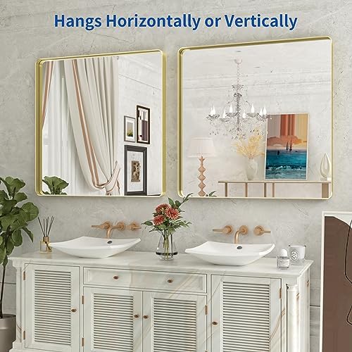 WEER Gold Bathroom Vanity Mirror 36X36 Inch - Image 5