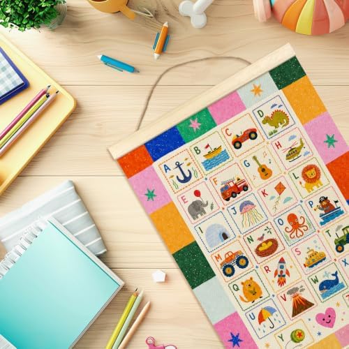 madalo Colorful Funny Alphabet Wall Art Poster Hanger Frame 12x16 - Image 7