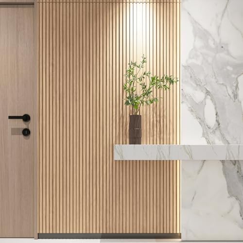 Art3d 108 x 5.7 Inch Slat Solid Wood Wall Paneling - Image 4