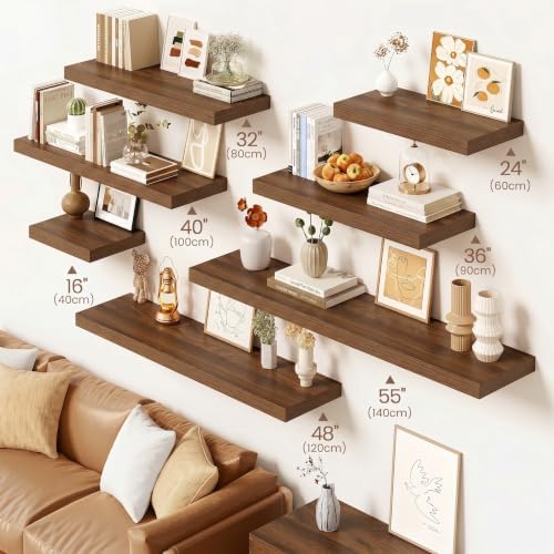 Vivelove Floating Shelves 9 inch Deep 48”Long Set of 2 - Image 7