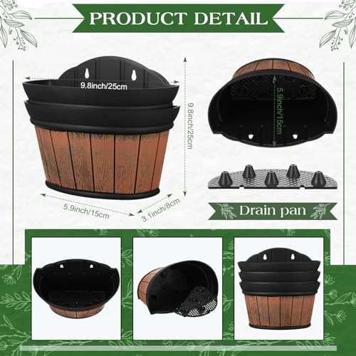 Layhit 6 Pcs Wall Hanging Planters, 10 Inches - Image 2