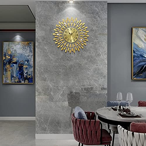 Large Wall Clock Metal Decorative Wall Clocks Silent Non-Ticking, Modern Art - Image 3