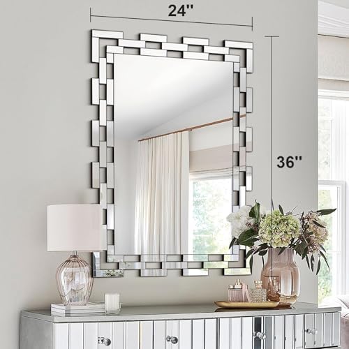 Chende Wall Mirror for Living Room Decor, Elegant Accent Mirror for Entryway - Image 6
