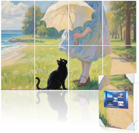 Mollywell Art Acoustic Panels, 48x32 in, Umbrella and Seaside by Mollywell