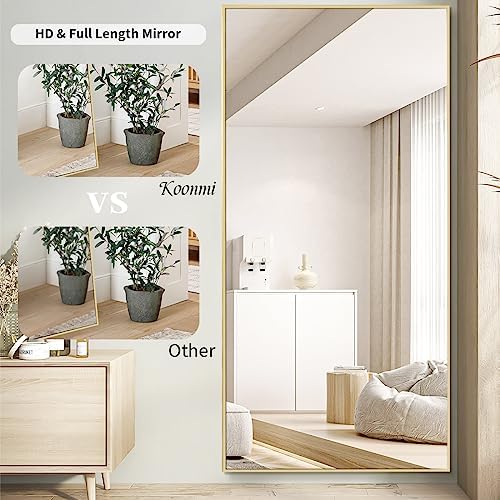 Koonmi 76"x34" Floor Mirror Full Length, Large Gold Mirror - Image 3