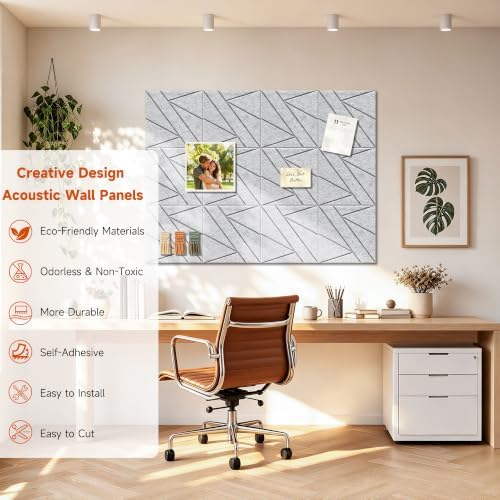 TO-TH Acoustic Wall Panels Self-Adhesive Sound Panel 24 Pack - Image 4