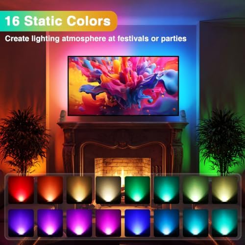 URTOM 6W RGBW Up Lights Indoor Halloween LED Floor Spotlight - Image 2