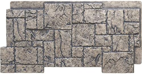 EverStone Castle Rock Faux Stone Panel, Linen Graphite Color by EkenaMillwork