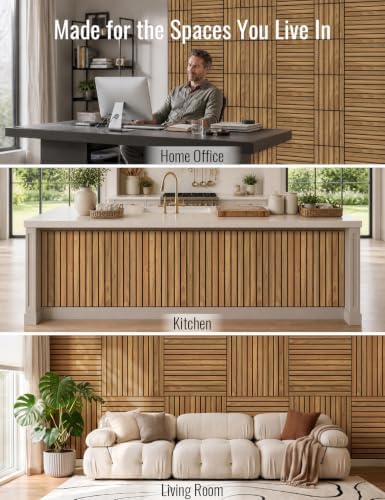 Wood Grain Acoustic Panels, 3D Grooved Sound Absorbing Wall Panels, - Image 5
