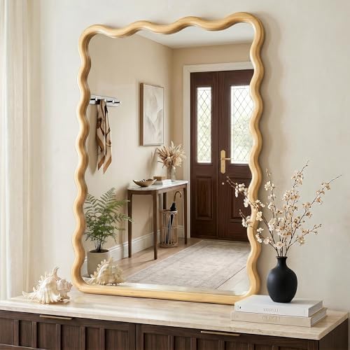 Wavy Wood Bathroom Mirror - Image 5