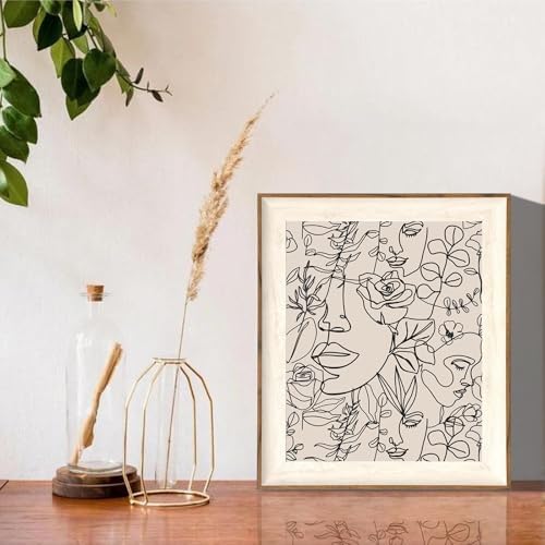 ASTRDECOR Abstract Framed Wall Art, Minimalist Boho Art Prints Women Portrait - Image 5