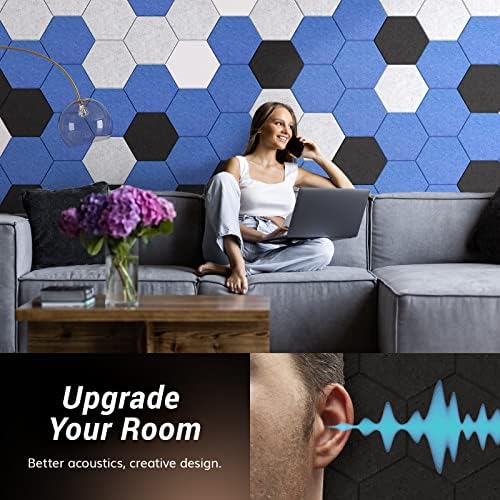 TONOR 18 Pack High Density Hexagon Acoustic Panels - Image 4
