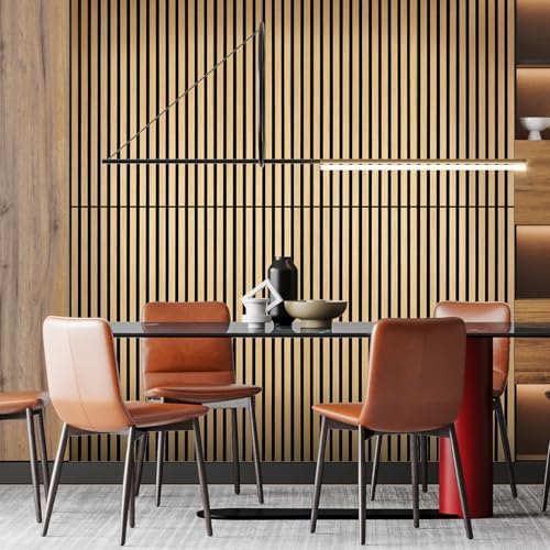 Yun-aeon Oak 2 Pack Wood Slat Acoustic Panels 47.2 x 23.6 Inch 3D Fluted Design - Image 6