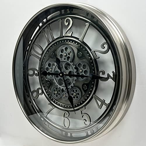 Real Moving Gears Wall Clock Large Modern Metal Clocks - Image 2